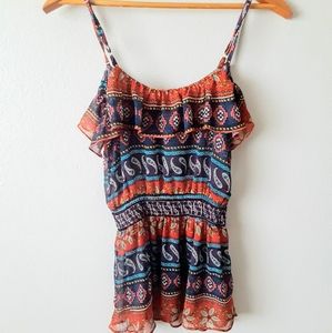 Boho style Forever 21 sheer tank